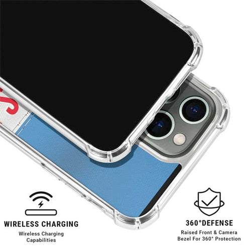 NFL Tennessee Titans White Striped iPhone 16 Pro Clear Case